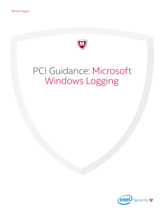 PCI Guidance: Microsoft Windows Logging