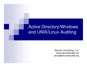 Auditing Windows and Unix