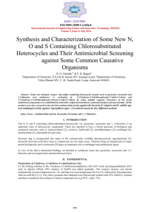 Synthesis and Characterization of Some New N, O and S