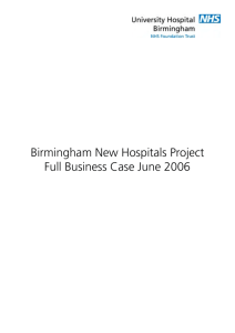 Birmingham New Hospitals Project Full Business Case June 2006