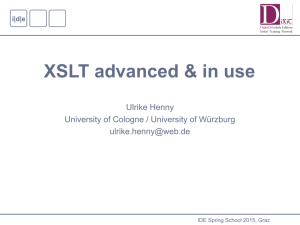 XSLT advanced & in use