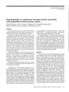 Histopathology of radiolucent furcation lesions associated with