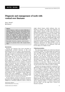 Diagnosis and management of teeth with vertical root fractures