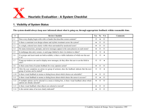 1. Visibility of System Status