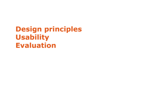 Design & Usability Principle, Evaluation