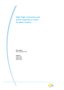 Night flight restrictions and airline responses at major European