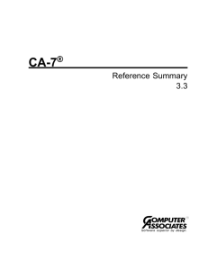 CA-7 3.3 Reference Summary