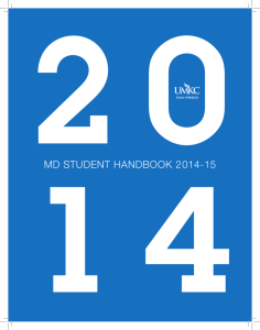 2014-2015 UMKC School of Medicine Student Handbook