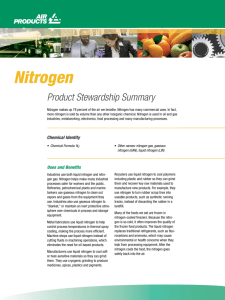 Nitrogen - Product Stewardship Summary