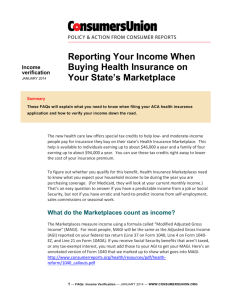 Reporting Your Income When Buying Health