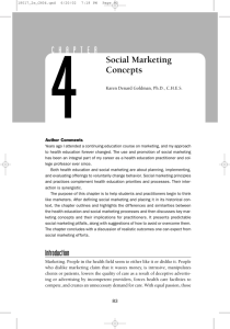 C H A P T E R Social Marketing Concepts