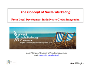 The Concept of Social Marketing
