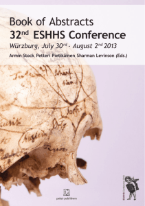 Book of Abstracts 32nd ESHHS Conference - Adolf-Würth