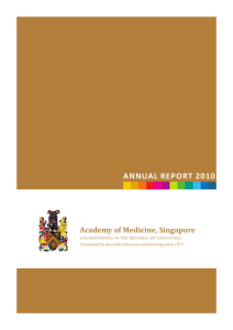 annual report 2010 - Academy Medicine of Singapore
