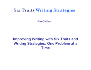 Six Traits Writing Strategies