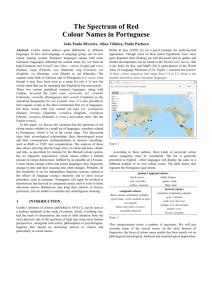 The Spectrum of Red Colour Names in Portuguese