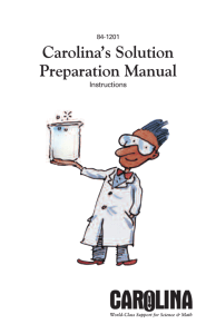 Carolina's Solution Preparation Manual