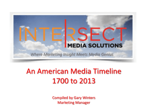An American Media Timeline 1700 to 2013