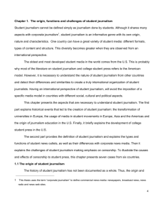 Chapter 1. The origin, functions and challenges of student