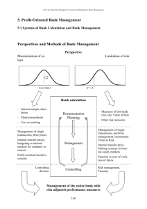 5. Profit-Oriented Bank Management Perspectives and Methods of