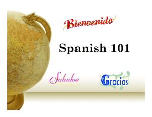Spanish 101 Yojaina Loyd