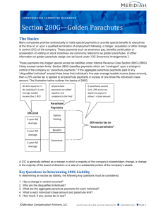 Section 280G—Golden Parachutes - Meridian Compensation Partners
