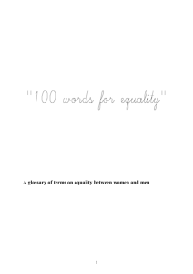 100 words for equality