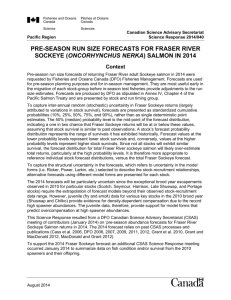 Pre-season run size forecasts for Fraser River Sockeye