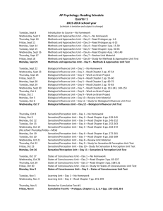 AP Psychology: Homework Schedule