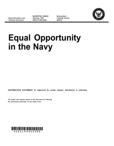 Equal Opportunity in the Navy