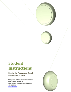 Student Instructions Booklet