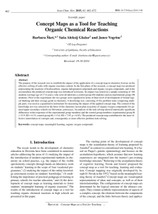 Concept Maps as a Tool for Teaching Organic Chemical Reactions