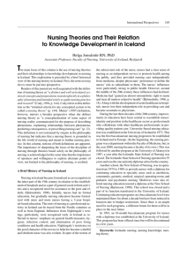 Nursing Theories and Their Relation to Knowledge Development in