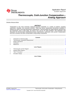 Thermocouple, Cold-Junction Compensation