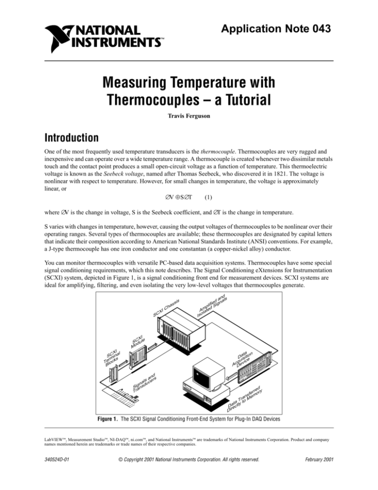 Measuring Temperature with Thermocouples a Tutorial