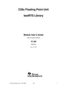 C28x Floating Point Unit fastRTS Library Module User's Guide