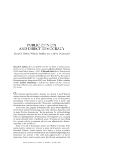 public opinion and direct democracy - Social Sciences