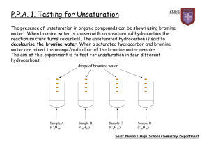 P.P.A. 1. Testing for Unsaturation