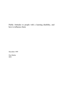 Public Attitudes to people with a learning disability