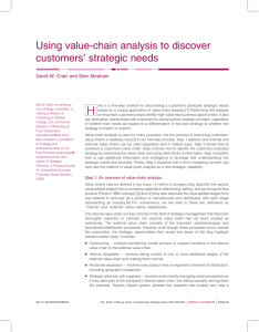 Using value-chain analysis to discover customers' strategic needs