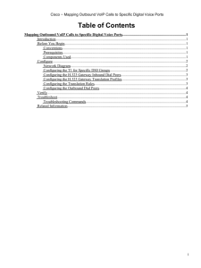 Cisco - Mapping Outbound VoIP Calls to Specific Digital Voice Ports