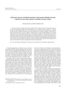 Self-report measure of attitude functions: instrumental attitudes