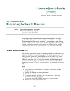 Converting Inches to Minutes - Colorado State University Extension