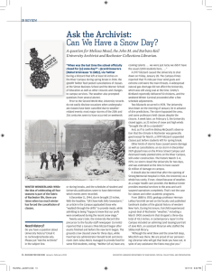 Ask the Archivist: Can We Have a Snow Day?