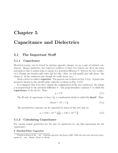 Capacitance and Dielectric