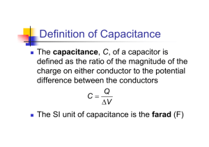 Definition of Capacitance