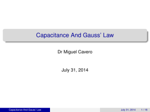 Capacitance And Gauss' Law