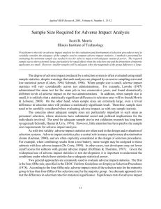 Sample Size Required for Adverse Impact Analysis