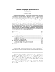 Toward a Coherent Test for Disparate Impact Discrimination