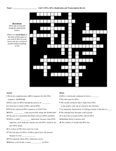 Crossword HW - Manhasset Public Schools